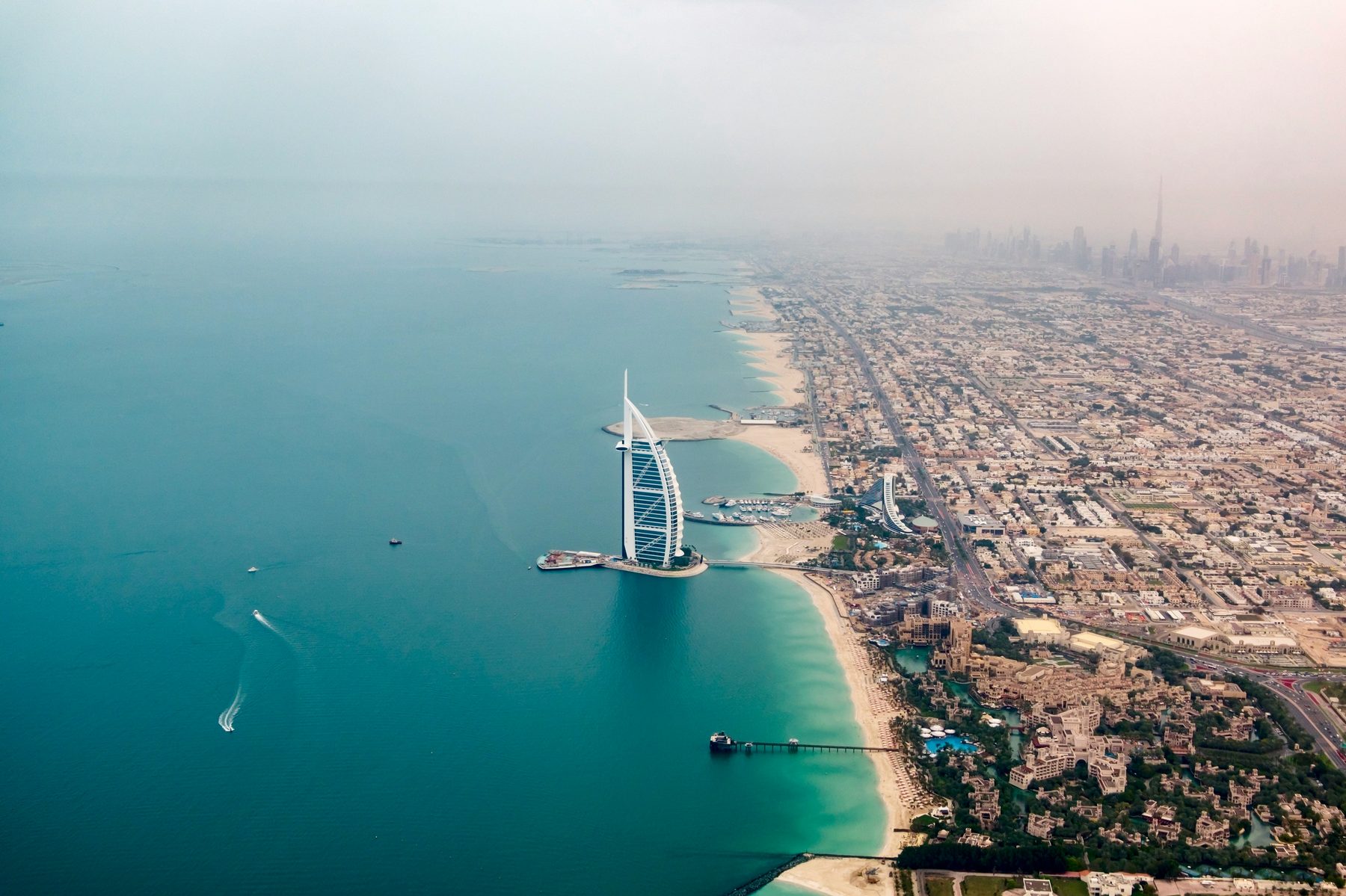 Modern Dubai skyline showing the density and design of a contemporary urban district